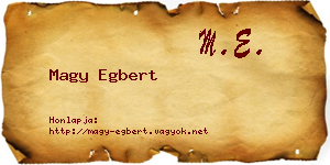 Magy Egbert névjegykártya